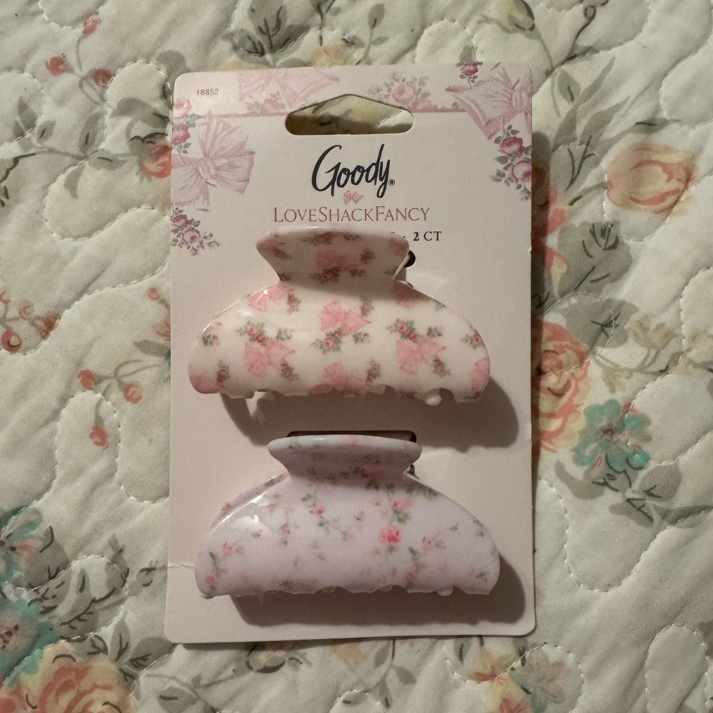 Goody x LoveShackFancy Hair Clips (2 Pack Set) in Rosa Beaux Print + add’l